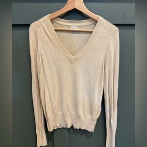 Cream V-Neck Sweater